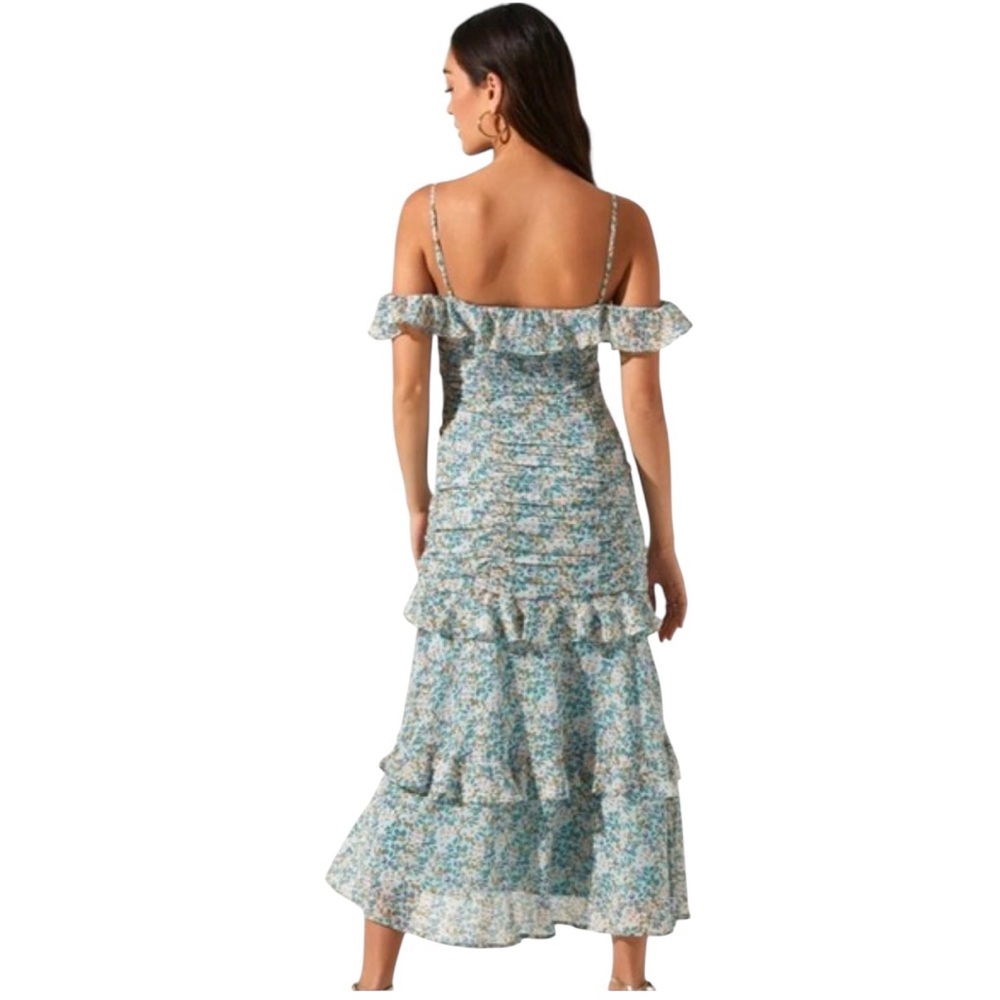 ASTR THE LABEL Daisy Dell Floral Ruffle Off the Shoulder Midi Dress, Size S. - Picture 2 of 11